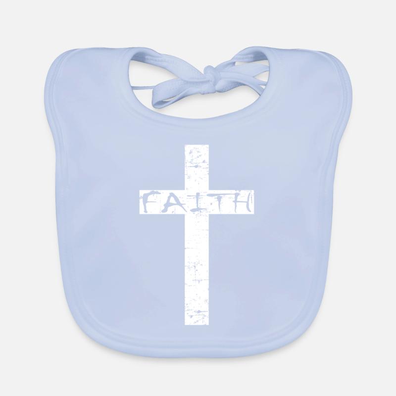 Cadeau de croix de foi Bavoir bio Bébé