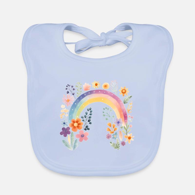 Boho Rainbow Organic Baby Bibs