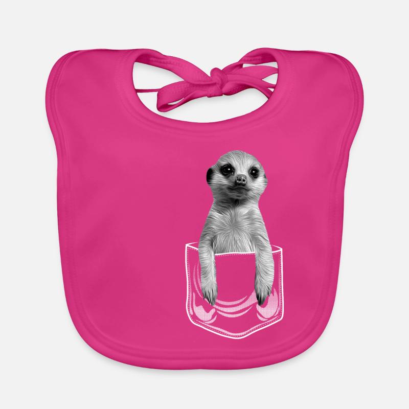 Bébé suricate en poche Bavoir bio Bébé