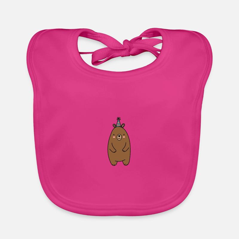 Bear Birthday Celebration Organic Baby Bibs