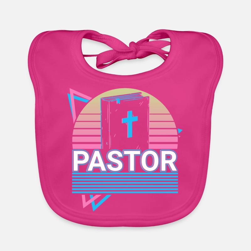 Pasteur Église Chrétienne Prédicateur Rétro Cadeau Bavoir bio Bébé
