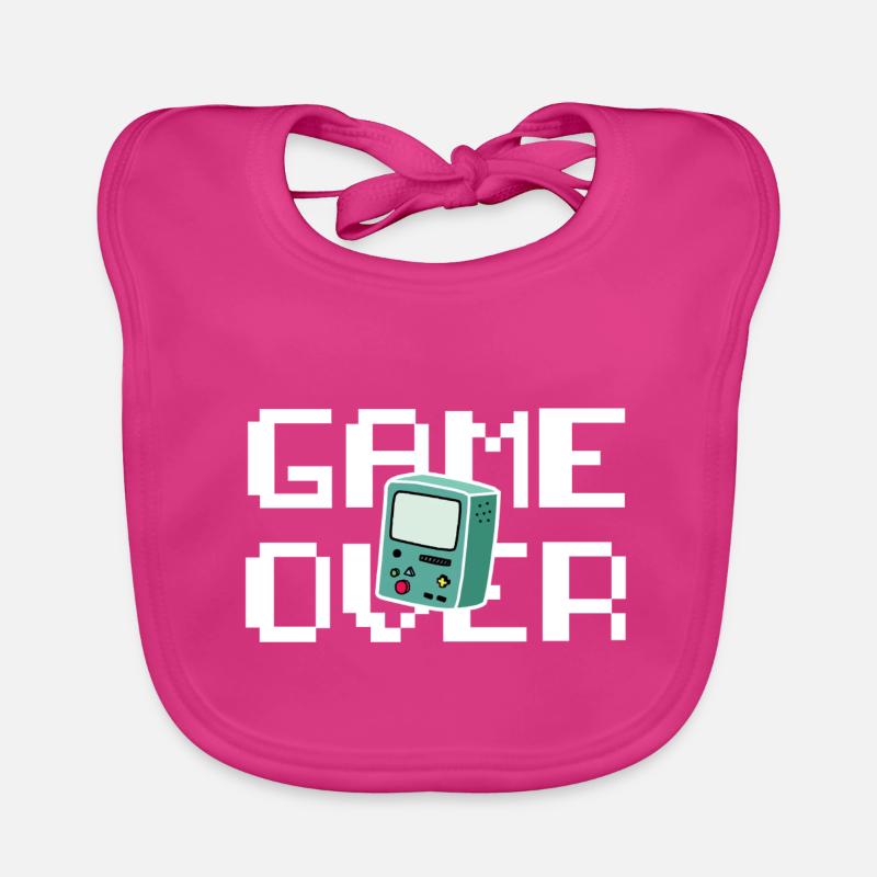 Game Over Retrogaming Organic Baby Bibs