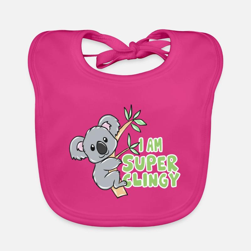 Koala - Baby Bio-Lätzchen - Fuchsia