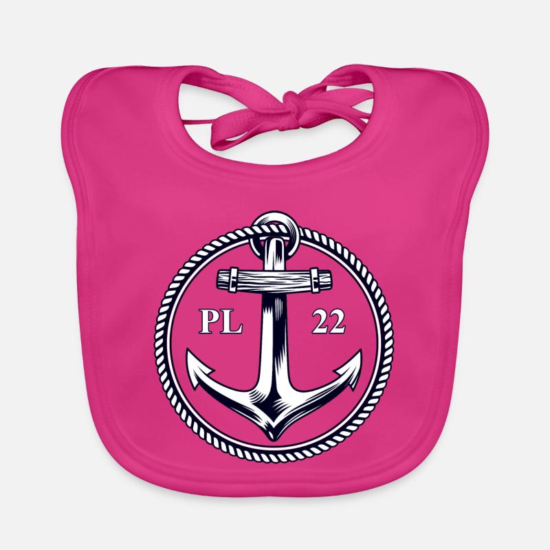 PL22 Ancre Marine Bavoir bio Bébé