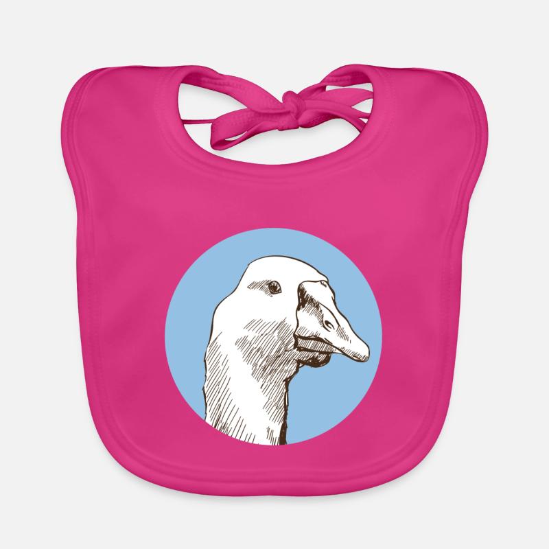 Gans - Baby Bio-Lätzchen - Fuchsia