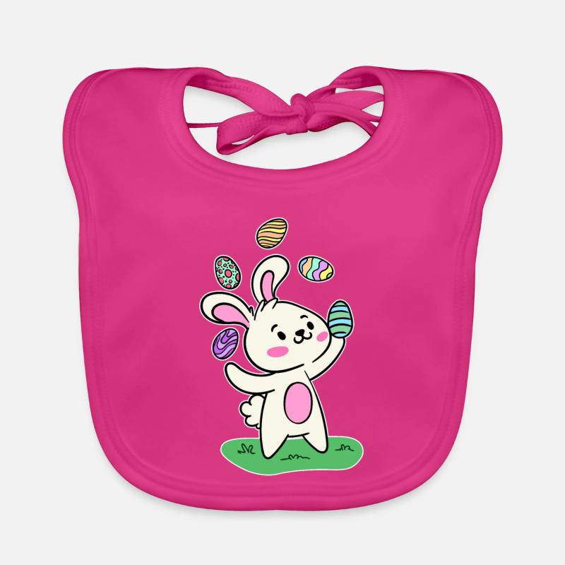 Easter bunny Easter bunny Easter eggs Happy Easter Organic Baby Bibs