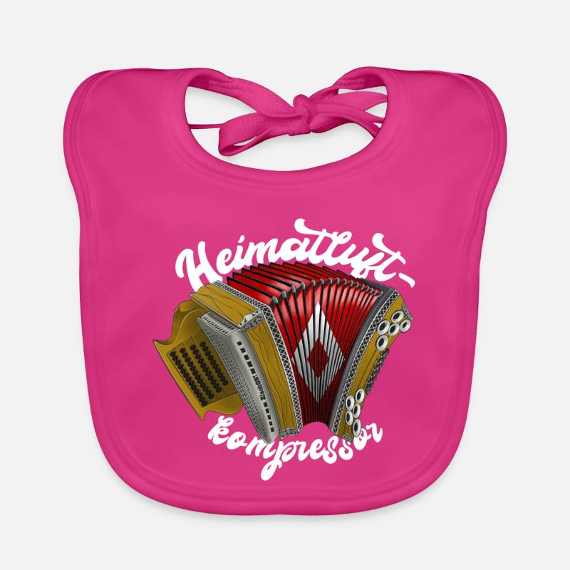 Heimatluftkompressor // hell | ZiachON! - Baby Bio-Lätzchen - Fuchsia