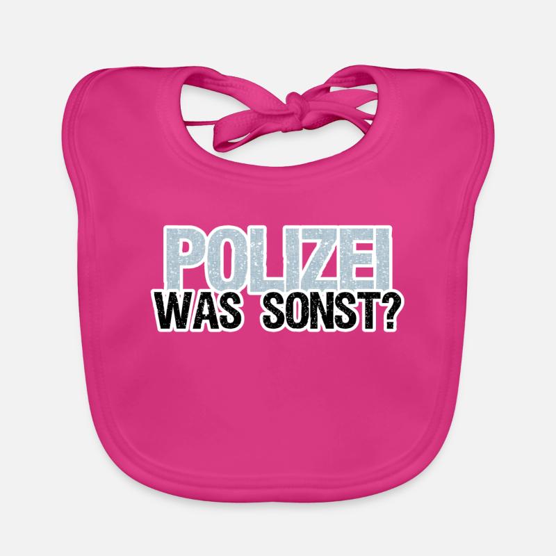 Polizei Polizist Beruf Arbeit Sprüche Baby Bio-Lätzchen