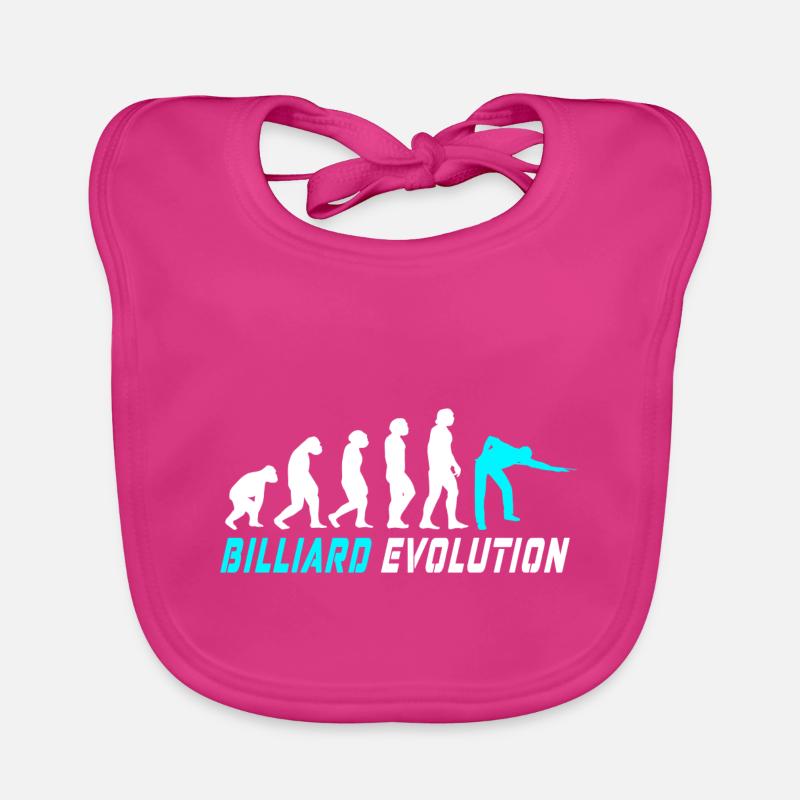 Billard Evolution Design / Geschenkidee Baby Bio-Lätzchen