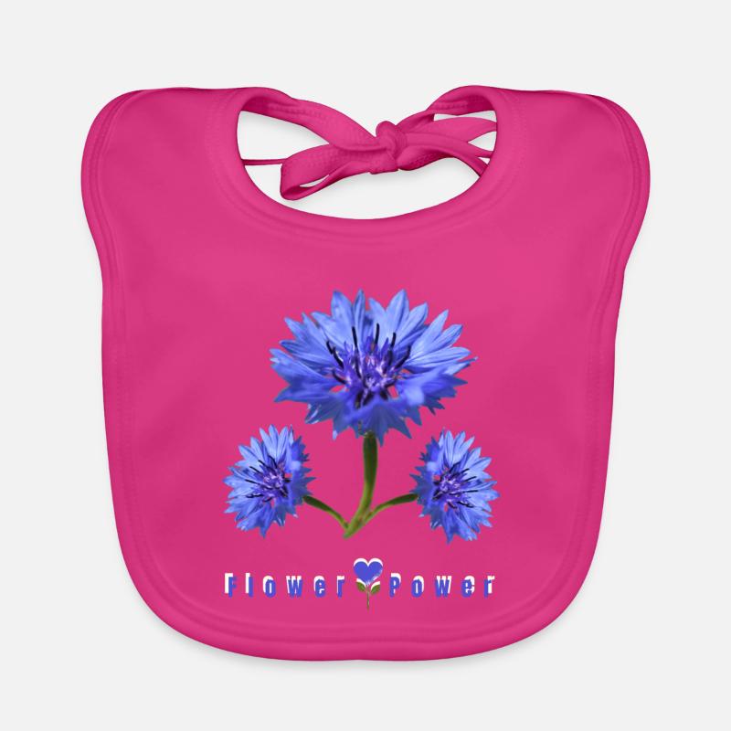 Fleur de maïs bleu Bavoir bio Bébé