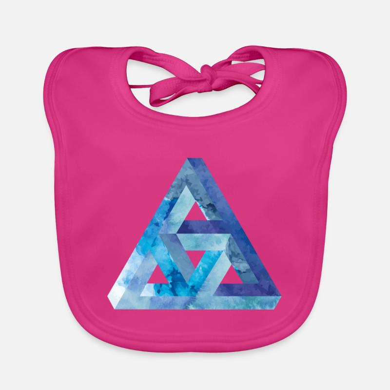 Optical illusion triangle Escher Organic Baby Bibs