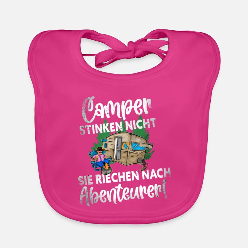 Camper Camping Lustiger Spruch Baby Bio-Lätzchen