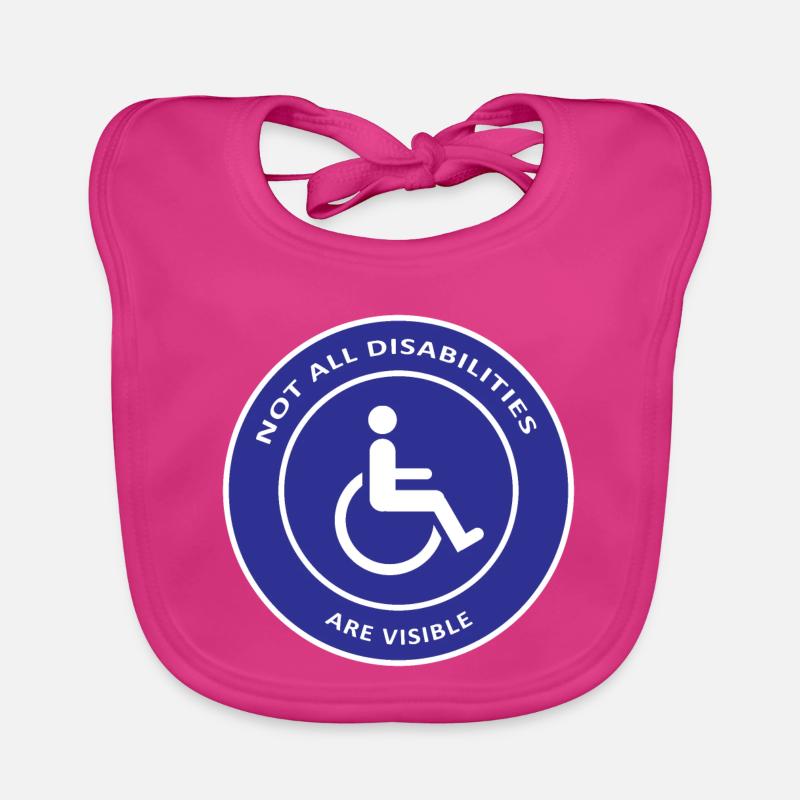 Tous les handicaps ne sont pas visibles / conception handicapée Bavoir bio Bébé