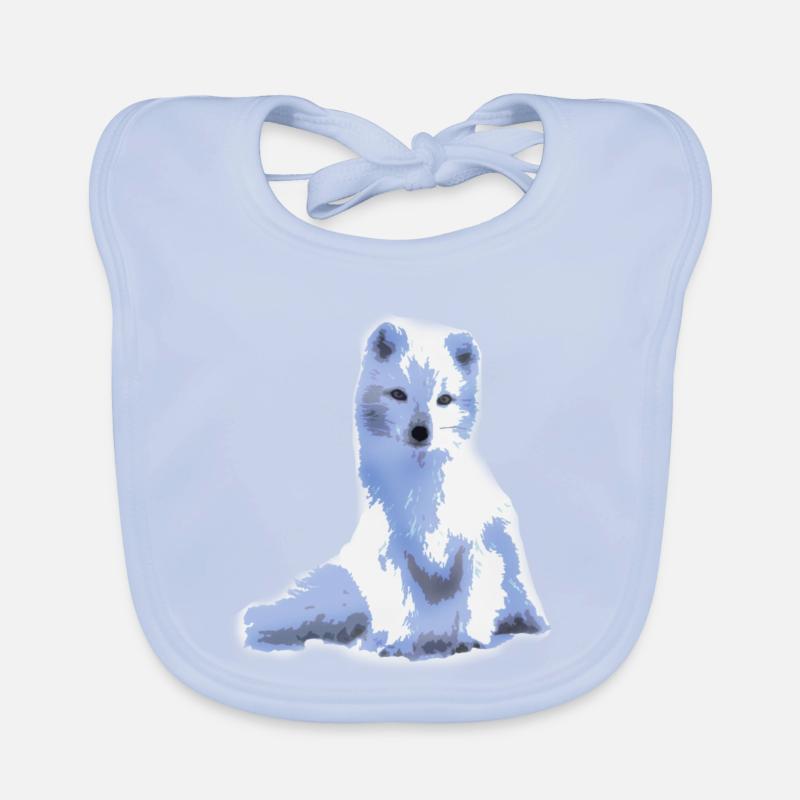 arctic foxy / arctic fox Organic Baby Bibs