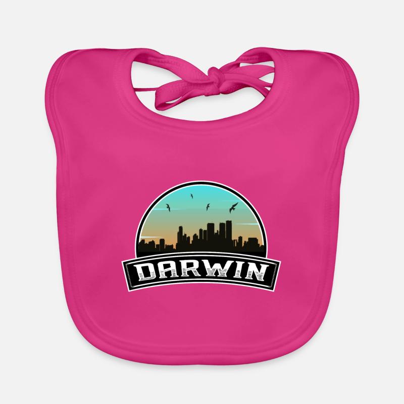 Darwin Australia Skyline Australisches Souvenir Baby Bio-Lätzchen