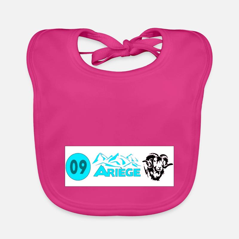 ariège - Bavoir bio Bébé - fuchsia