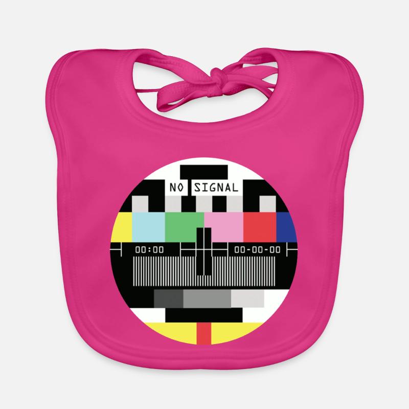 Test Pattern Pixel Art T-Shirt TV Organic Baby Bibs