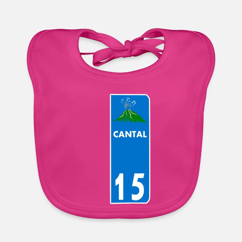 Cantal - Bavoir bio Bébé - fuchsia