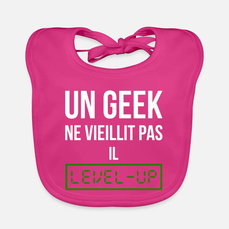 Geek Level (vert) Bavoir bio Bébé