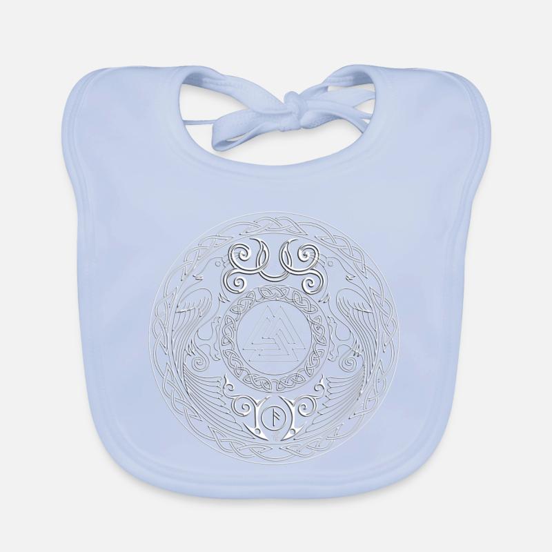 Mandala runique à triade centrale Bavoir bio Bébé