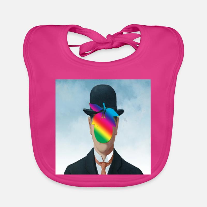 Regenbogen Apfel-Mann Baby Bio-Lätzchen