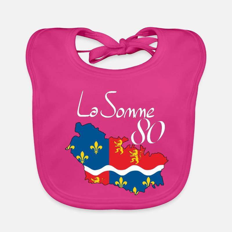 la somme - Bavoir bio Bébé - fuchsia