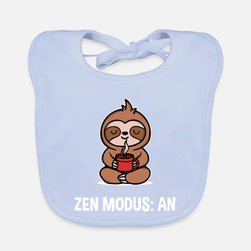 Sloth Saying Caffeine Coffee Coffee Drinker Organic Baby Bibs