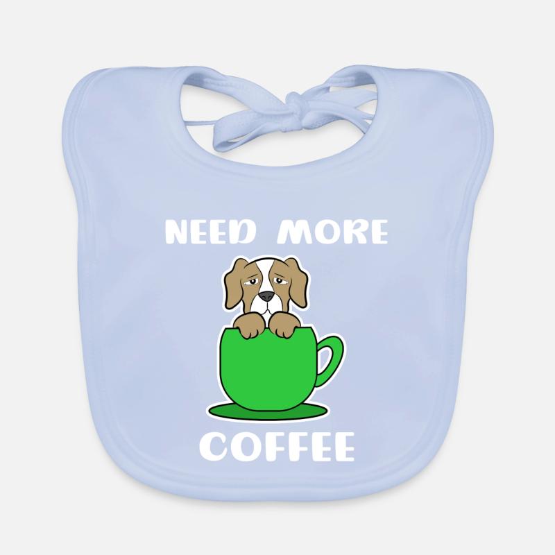 Déclaration Café Chien Caféine Tasse à café Bavoir bio Bébé