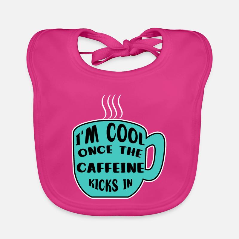 Caféine Coffee Drinker Coffee Cup Coffee Déclaration Bavoir bio Bébé