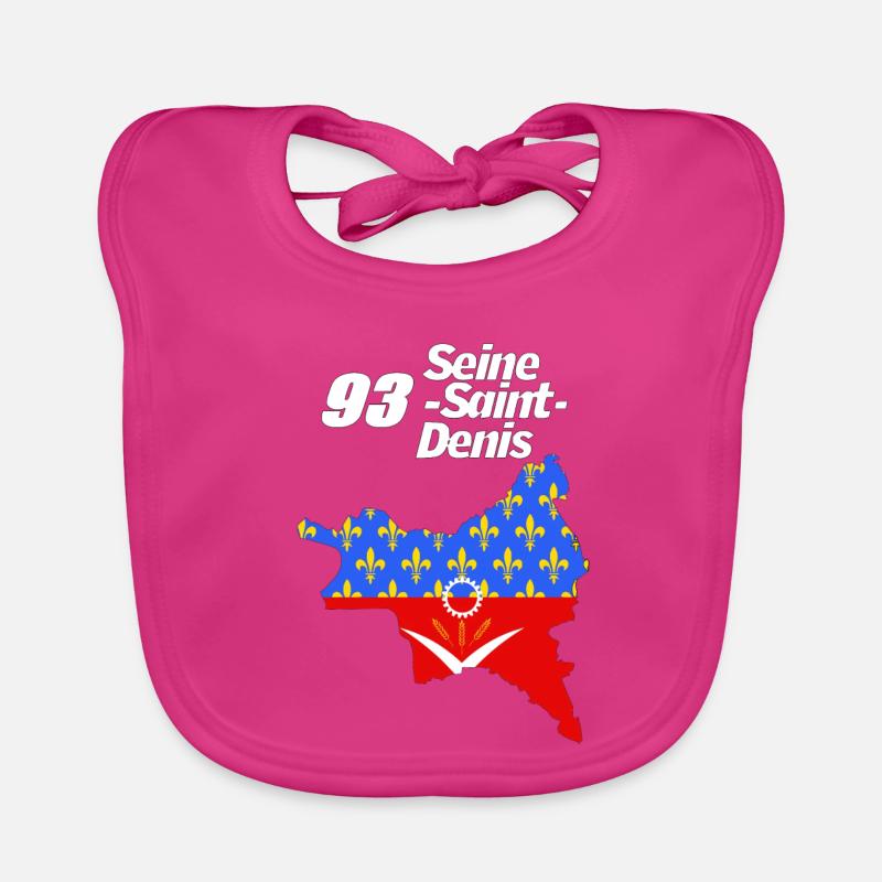 Seine saint-denis - Bavoir bio Bébé - fuchsia