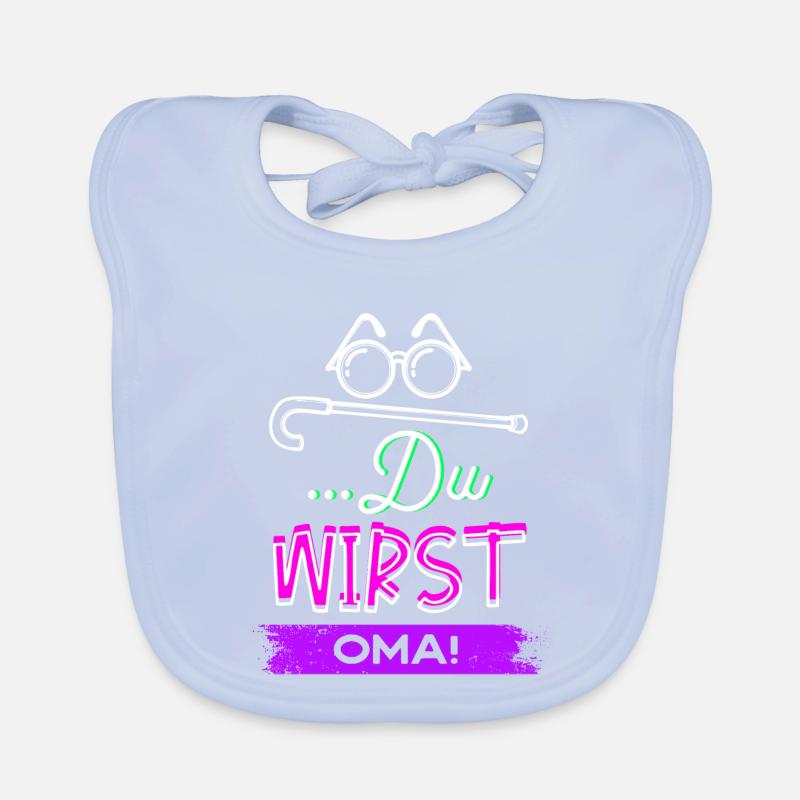 Sehschwäche Brille Statement Großmutter Oma Baby Bio-Lätzchen