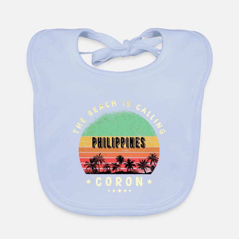 Design de plage Coron Indonésie Bavoir bio Bébé