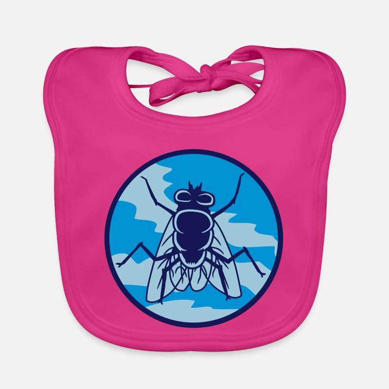 Circle housefly small house fly Organic Baby Bibs
