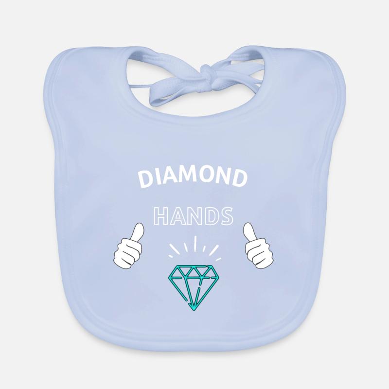 Diamond Hands Krypto Baby Bio-Lätzchen