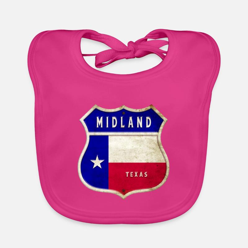 Design du drapeau Midland Texas Bavoir bio Bébé