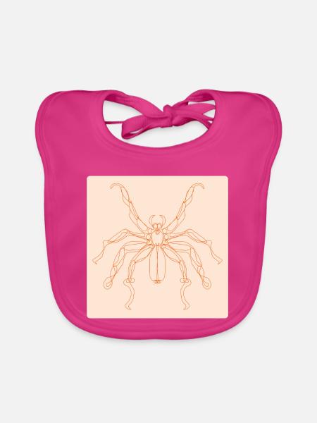 Halloween Kostüme Spinne - Baby Bio-Lätzchen - Fuchsia