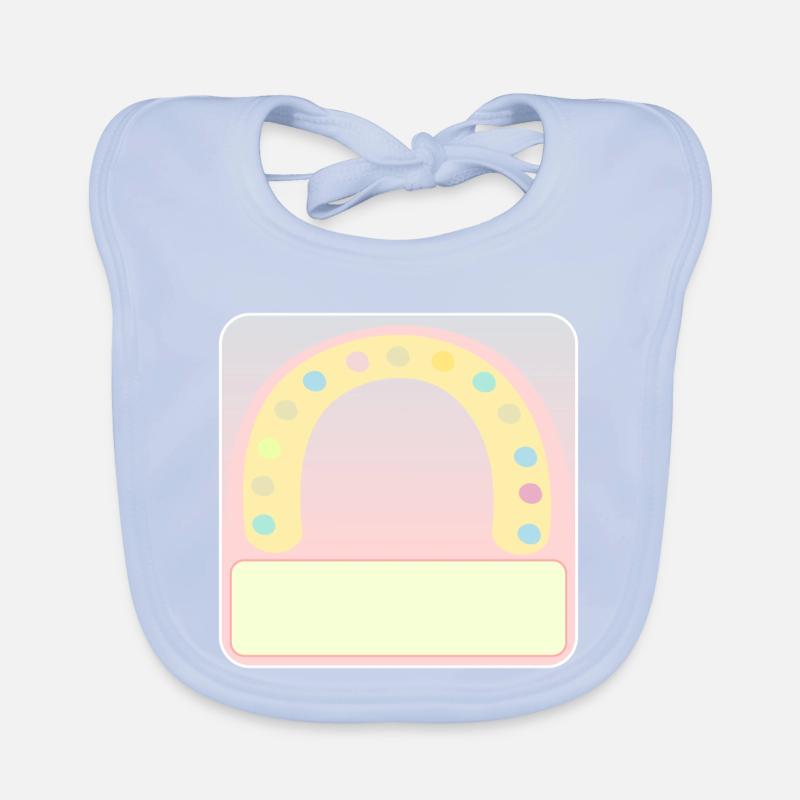 Namensschild Bogen Baby Bio-Lätzchen