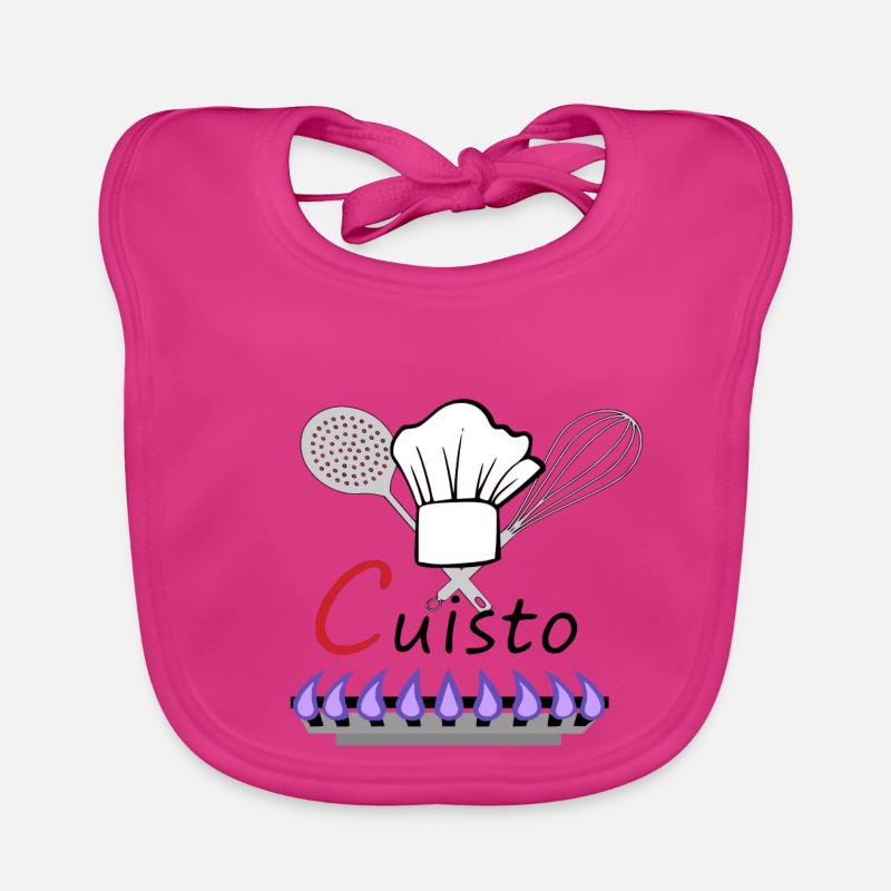 cuisto - Bavoir bio Bébé - fuchsia