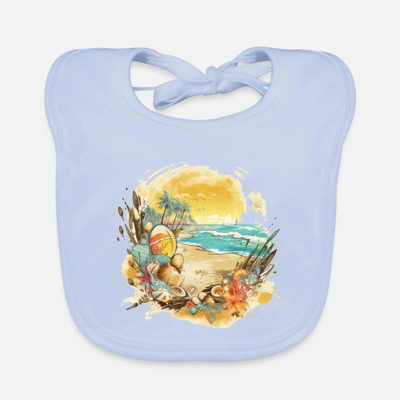 Rêve de plage Bavoir bio Bébé