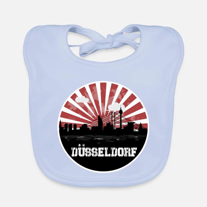 Match à domicile de Düsseldorf Skyline Bavoir bio Bébé