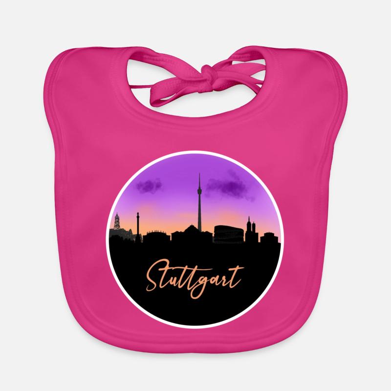 Stuttgart Fine Skyline Bavoir bio Bébé