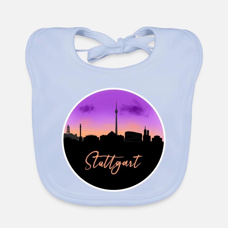 Stuttgart Fine Skyline Bavoir bio Bébé