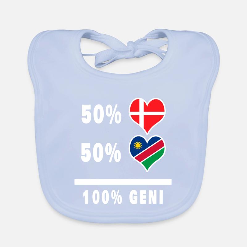 Namibia and Denmark 100% genius flag Organic Baby Bibs