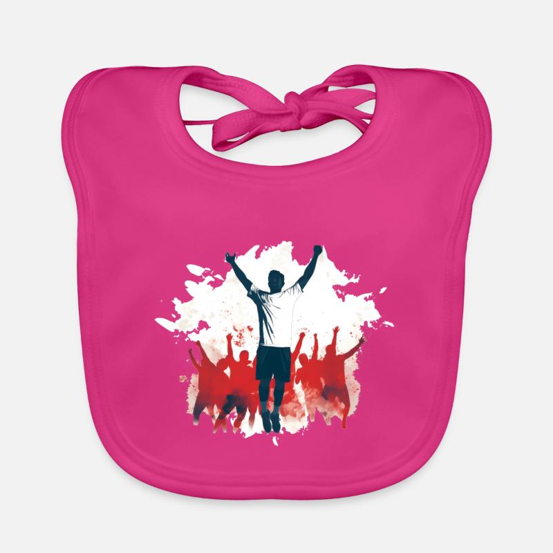 Éventail - Bavoir bio Bébé - fuchsia