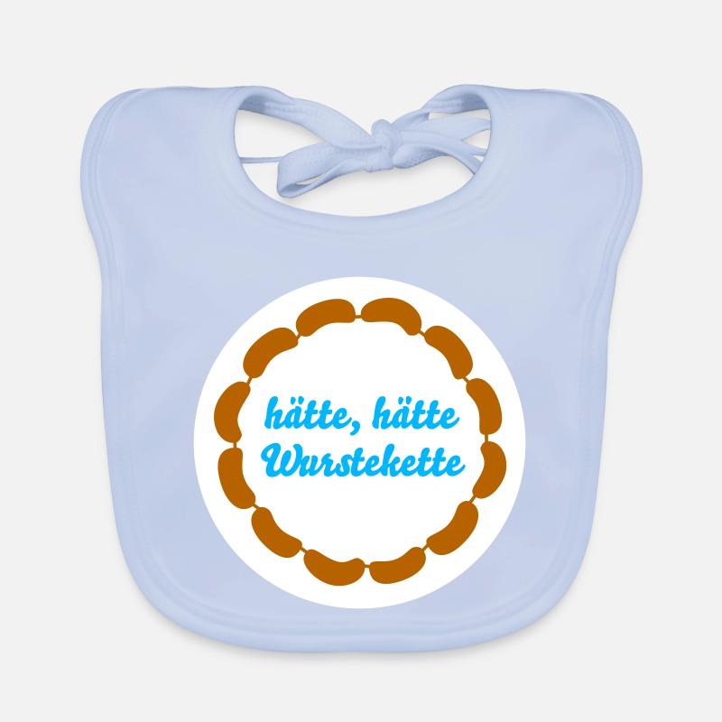 Wurstkette Würstchen cooler Spruch Humor Fleischer Baby Bio-Lätzchen