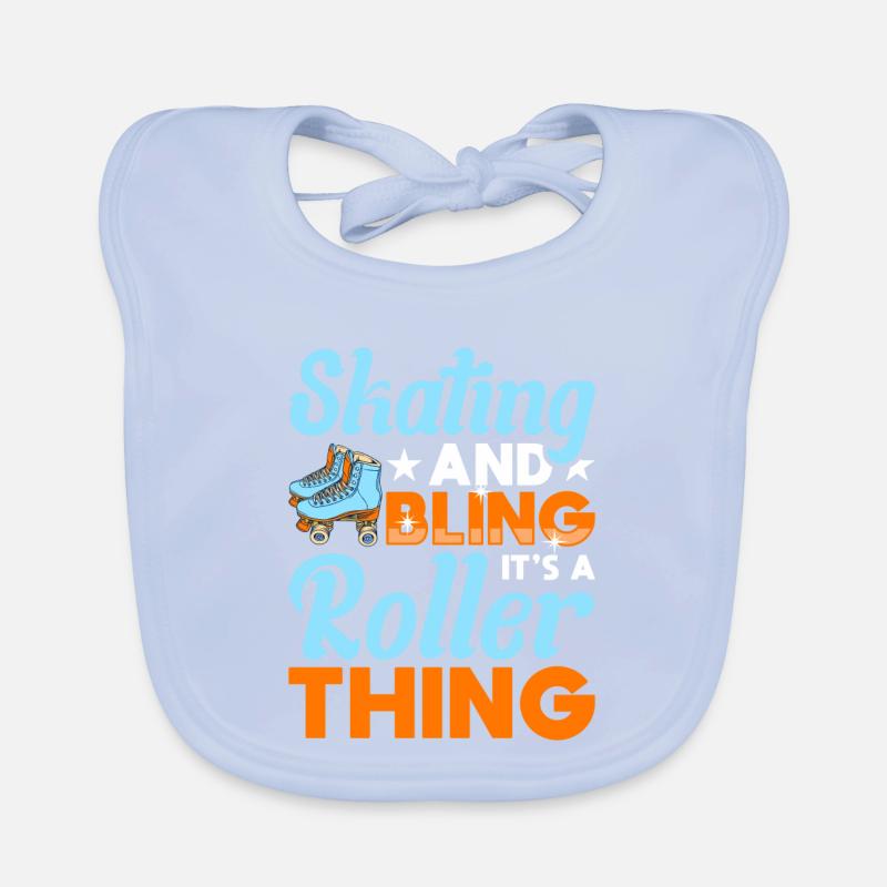 Roller Skate Design Organic Baby Bibs