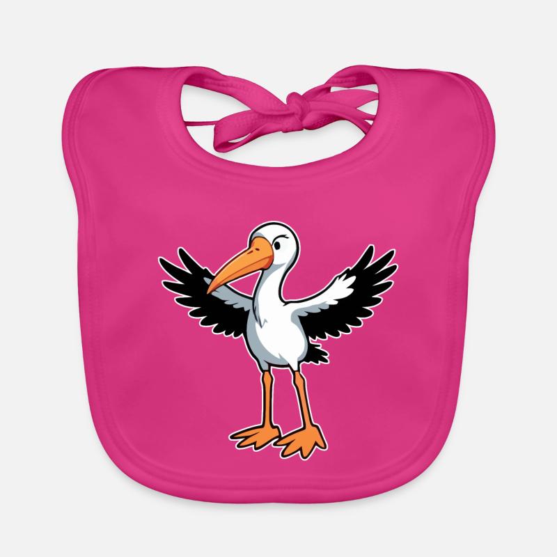 Stork Bird Organic Baby Bibs
