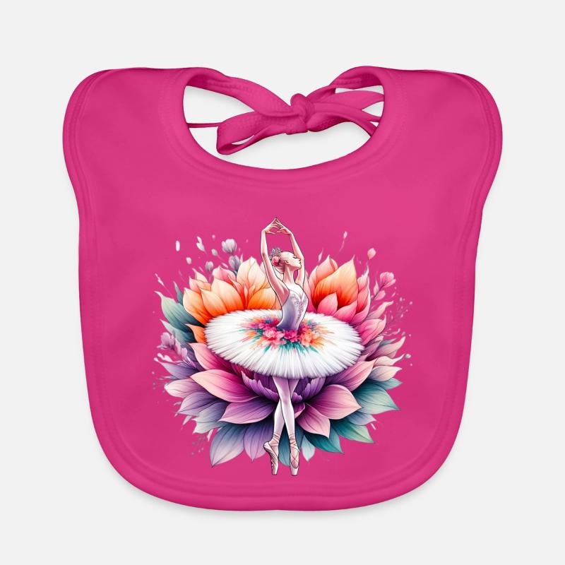 Ballet dancer with tutu Organic Baby Bibs
