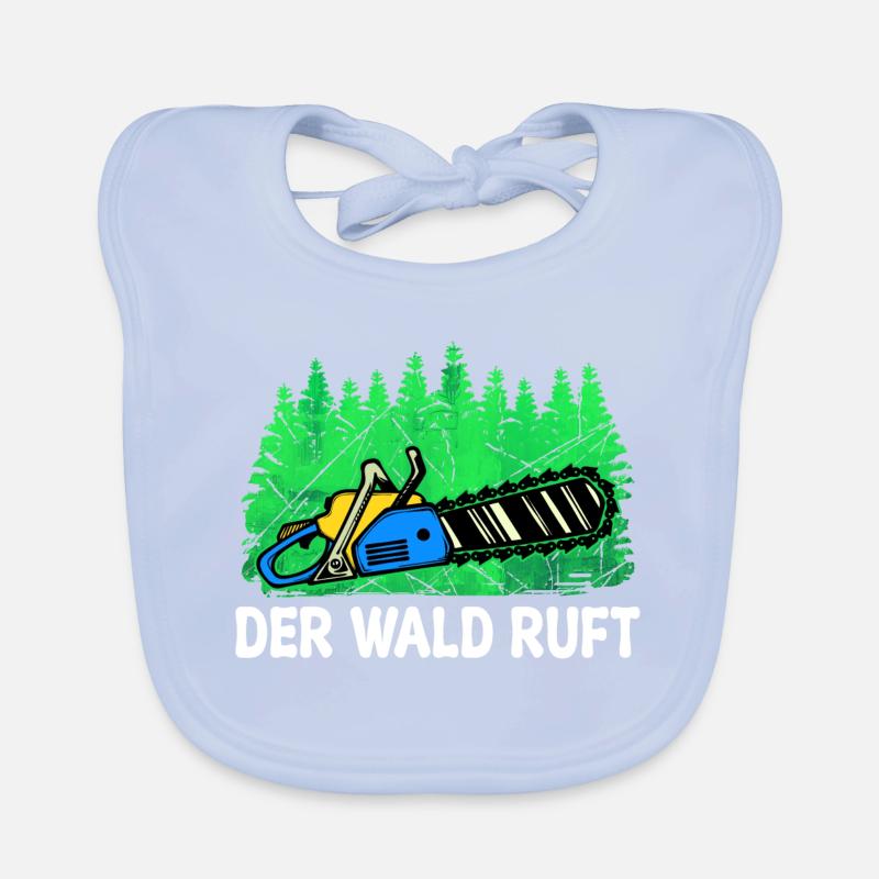Lumberjack Chainsaw Tree Statement Lumberjack Organic Baby Bibs