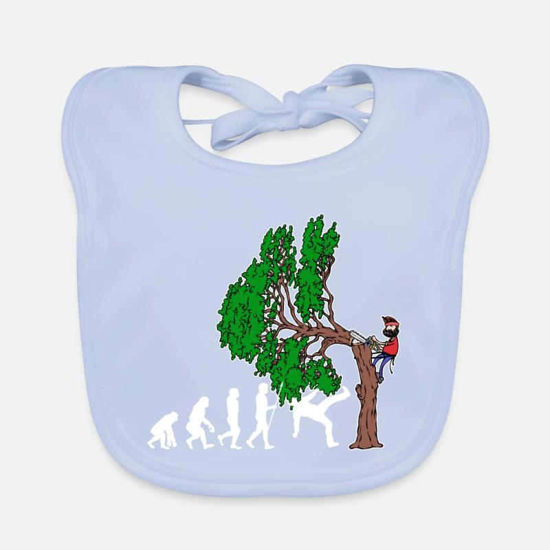 Arbre Evolution Woodwork bûcheron arbre cutter Bavoir bio Bébé